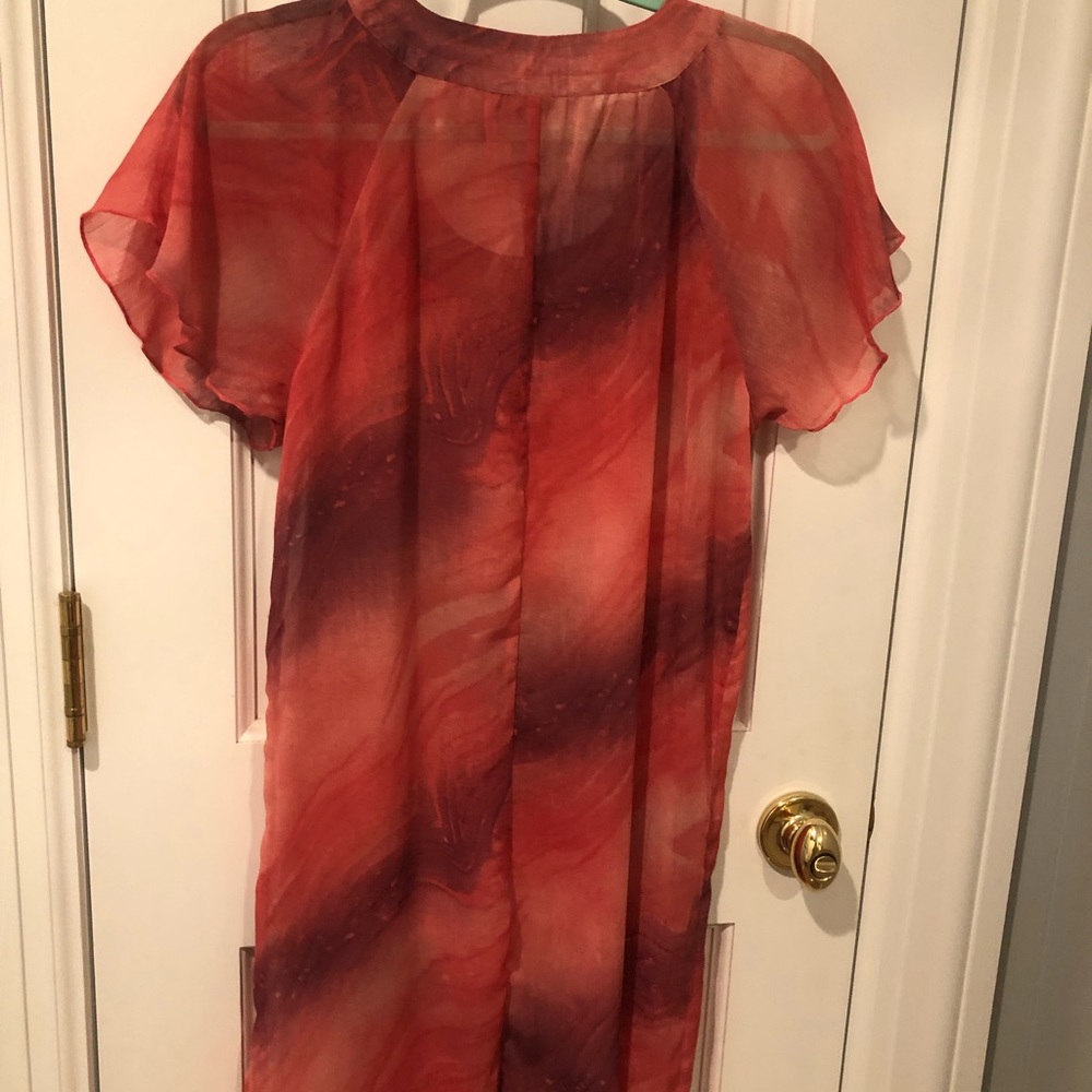 Sheer swim coverup.